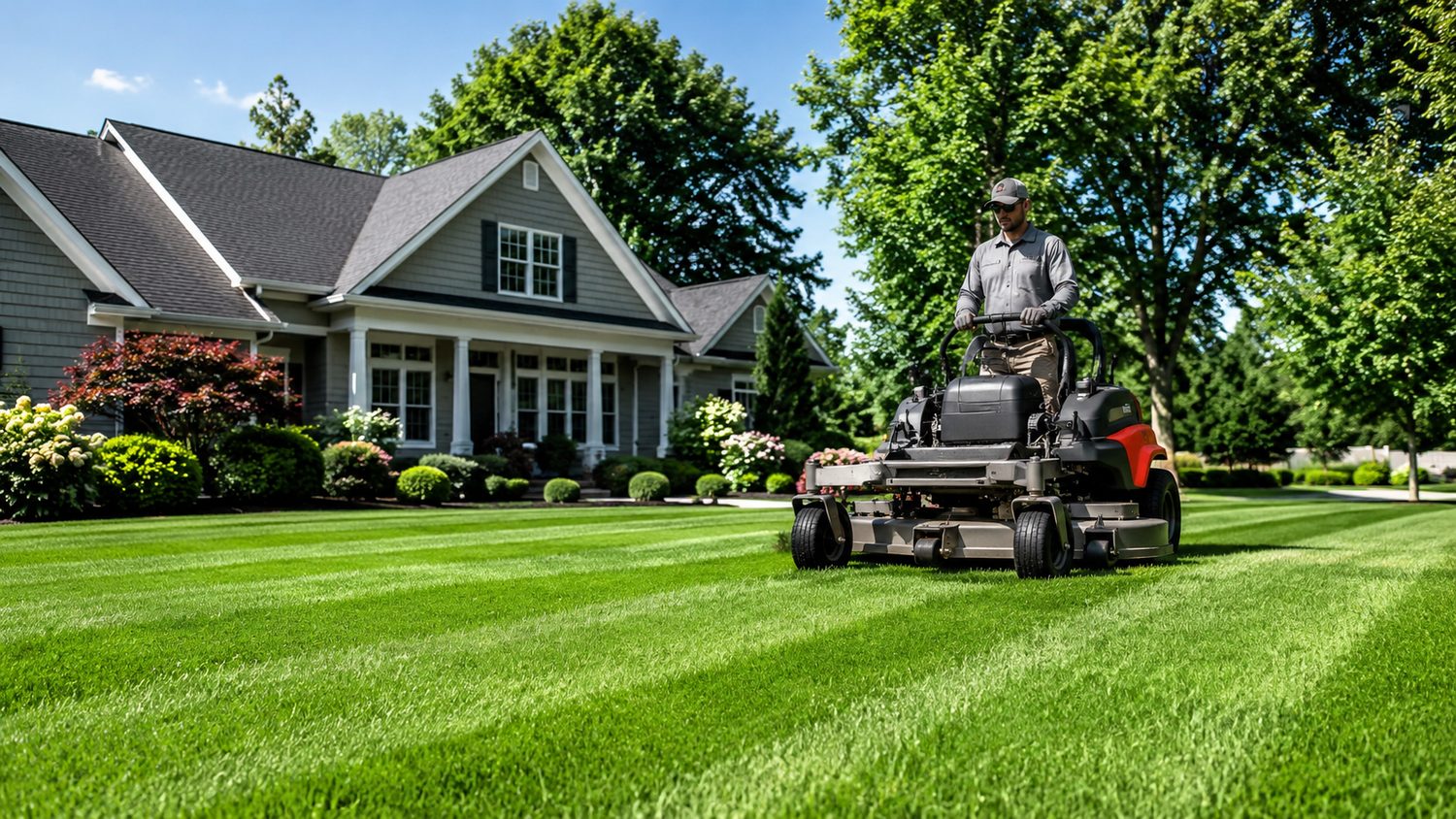 Landscaped yard